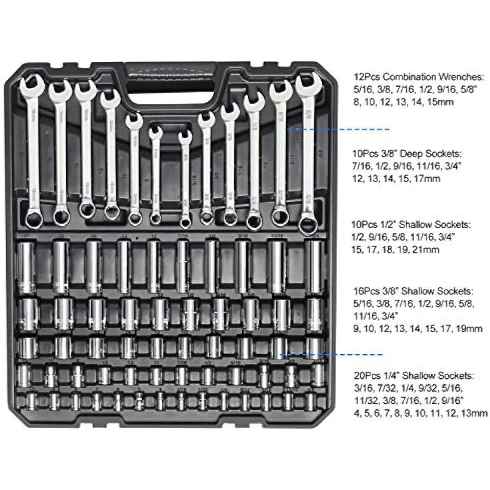 240-Piece SAE/Metric Tool Set