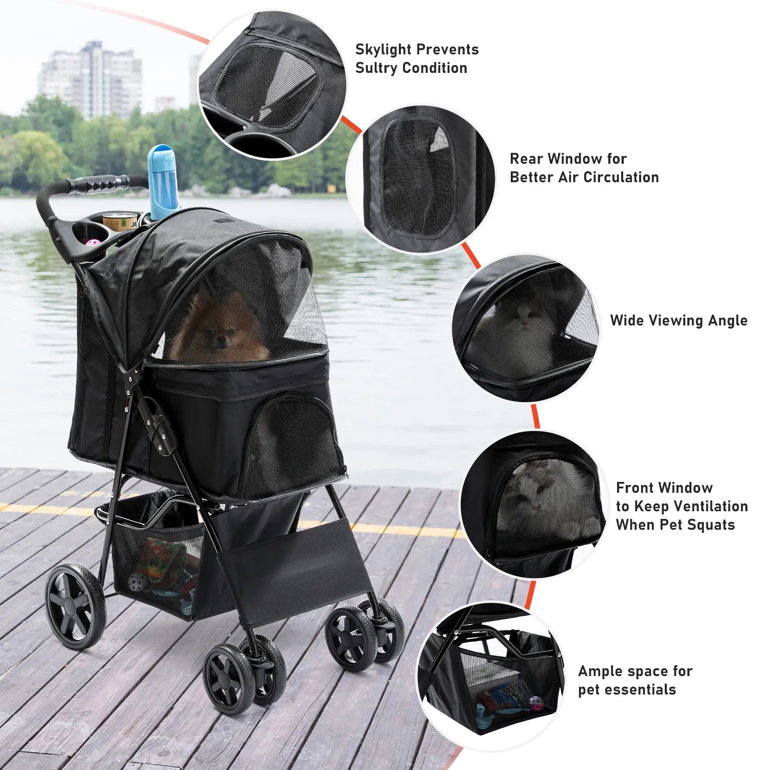 Foldable Pet Stroller - brevityofgoodsshop