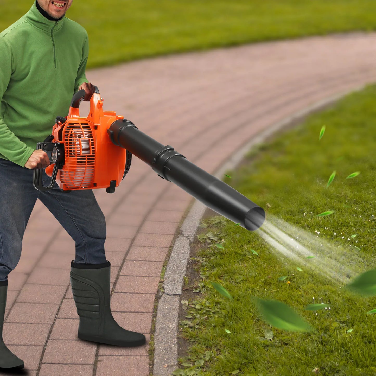 2 Stroke Handheld Outdoor Petrol Leaf Blower - brevityofgoodsshop