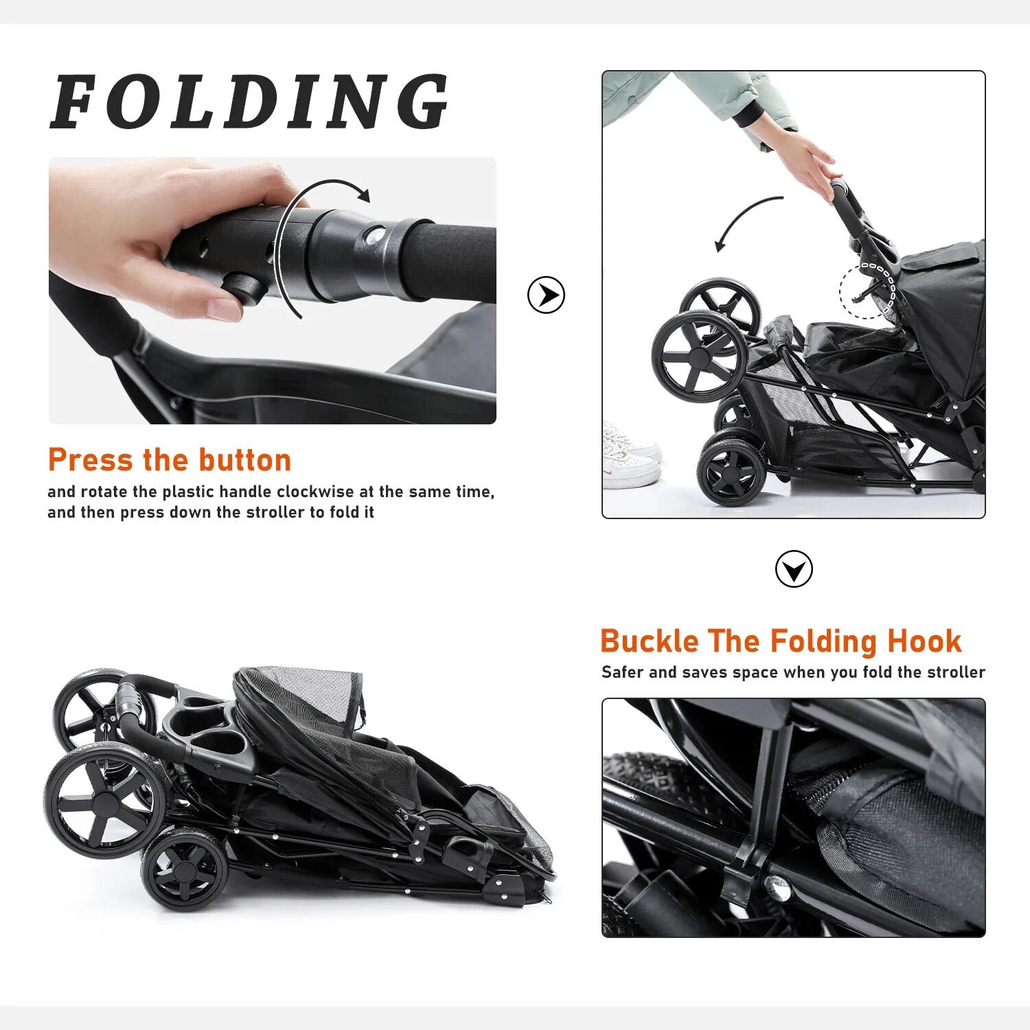 Foldable Pet Stroller - brevityofgoodsshop