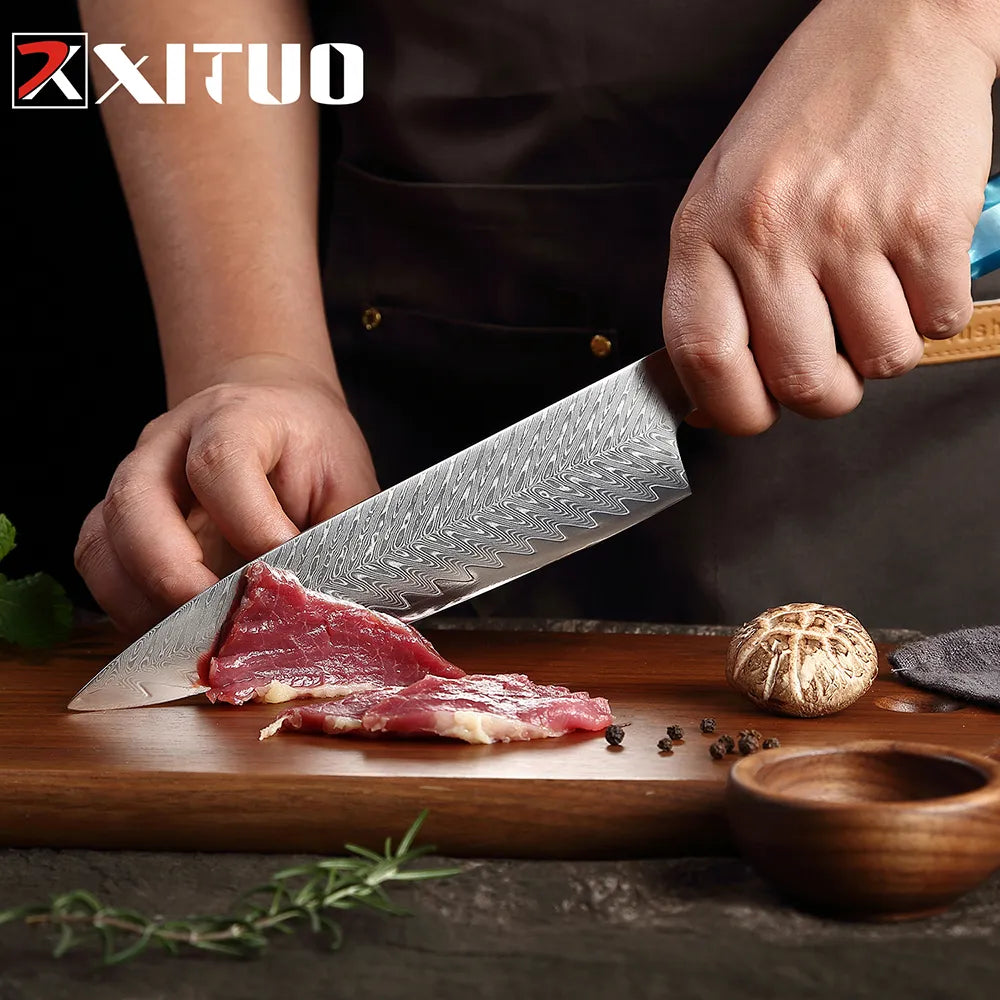 Xituo Kitchen Knife Set, Blue - brevityofgoodsshop