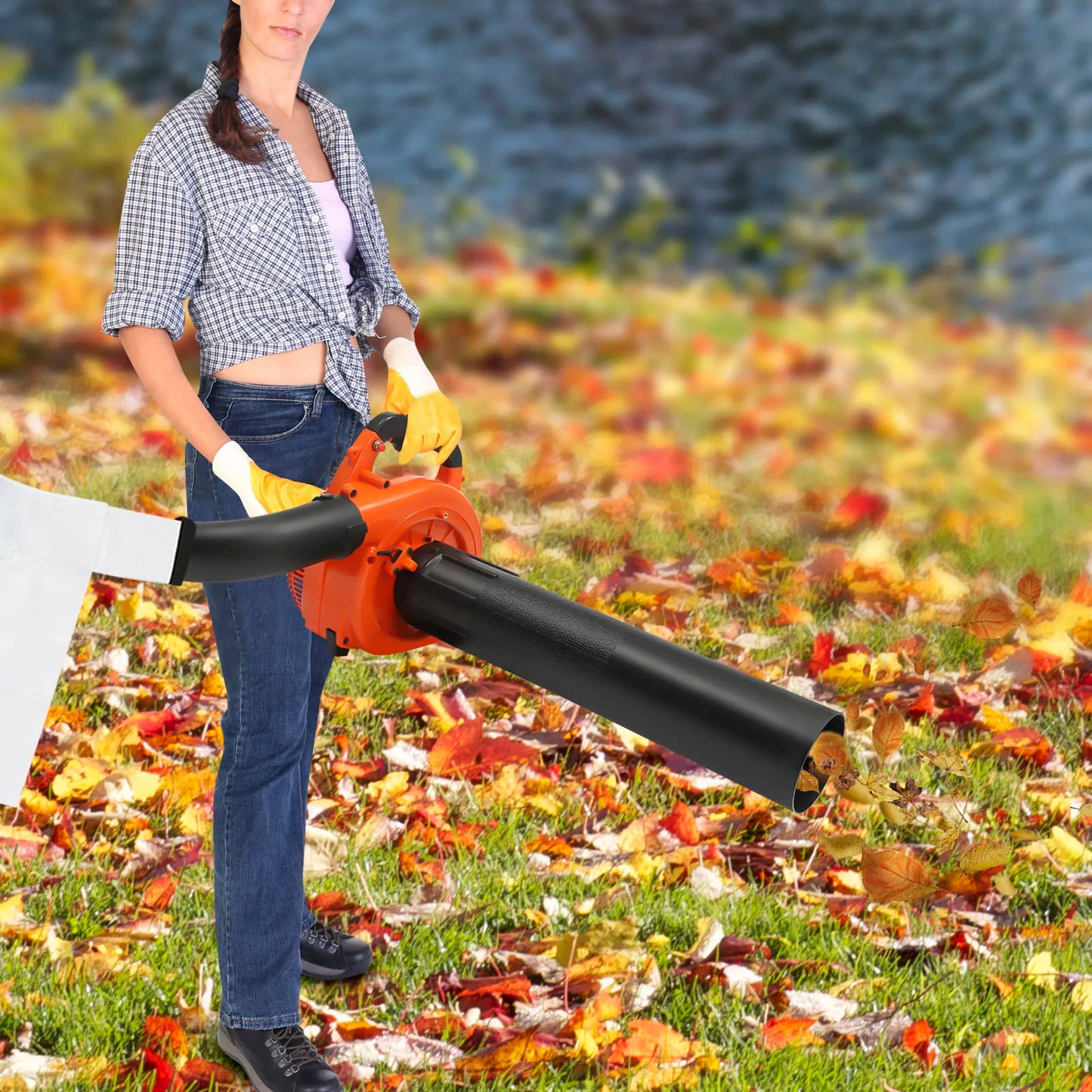 2 Stroke Handheld Outdoor Petrol Leaf Blower - brevityofgoodsshop