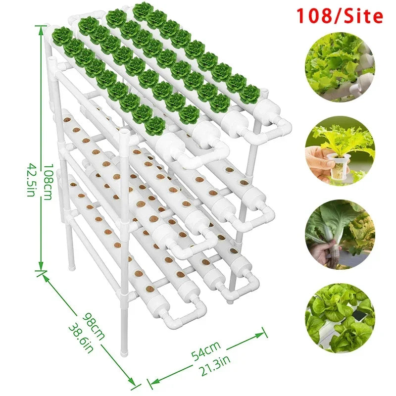 3-Layer/108 Sites Hydroponics System Growing Kits - brevityofgoodsshop