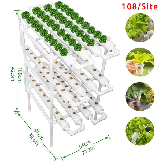 3-Layer/108 Sites Hydroponics System Growing Kits - brevityofgoodsshop