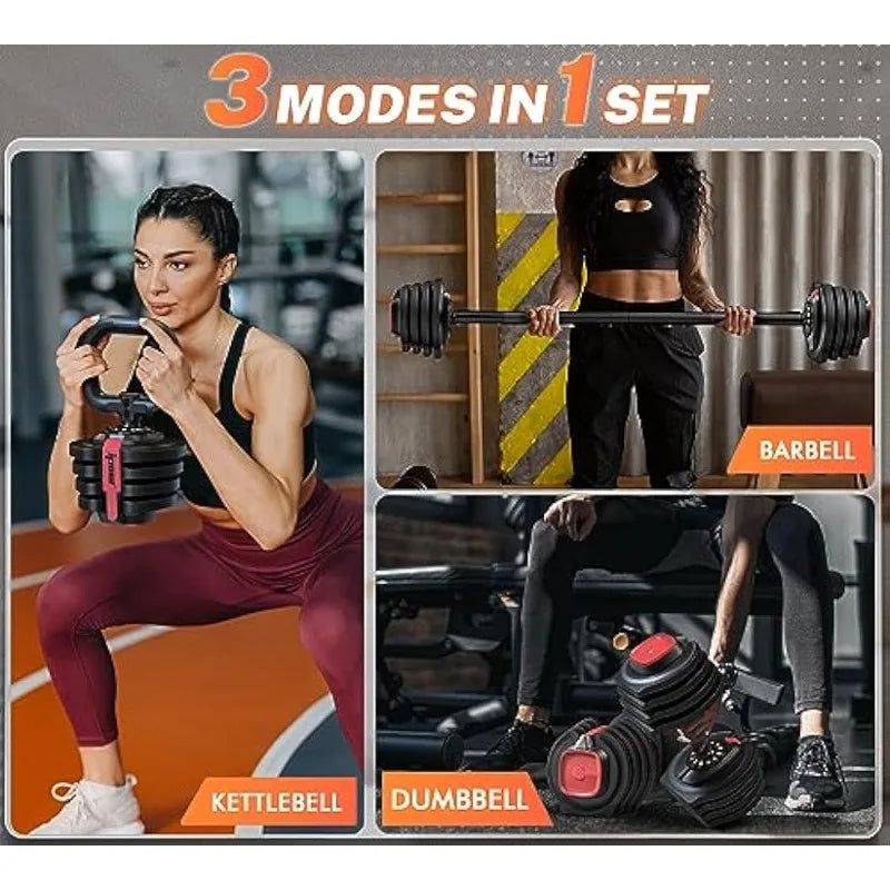 3 in 1 Adjustable Dumbbell Set - brevityofgoodsshop