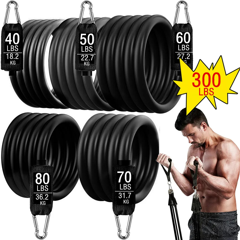 300lb Fitness Resistance Bands Sets - brevityofgoodsshop