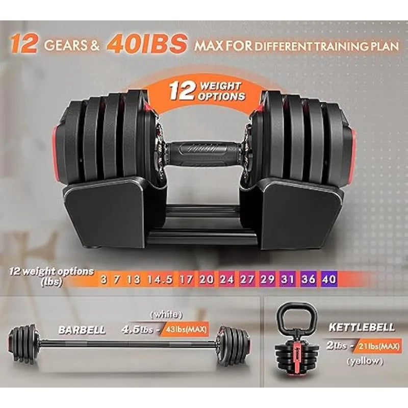 3 in 1 Adjustable Dumbbell Set - brevityofgoodsshop